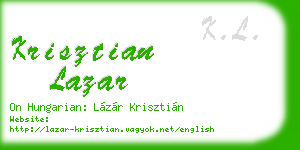 krisztian lazar business card